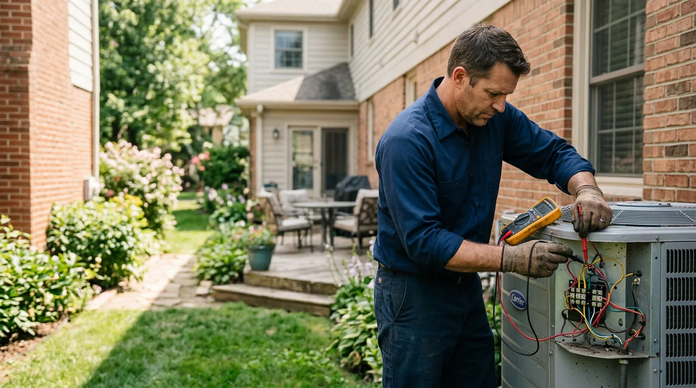 HVAC technician working near Woodland, MI